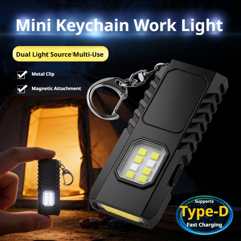 Tools Workshops - Mini Edc Keychain Flashlight USB Rechargeable