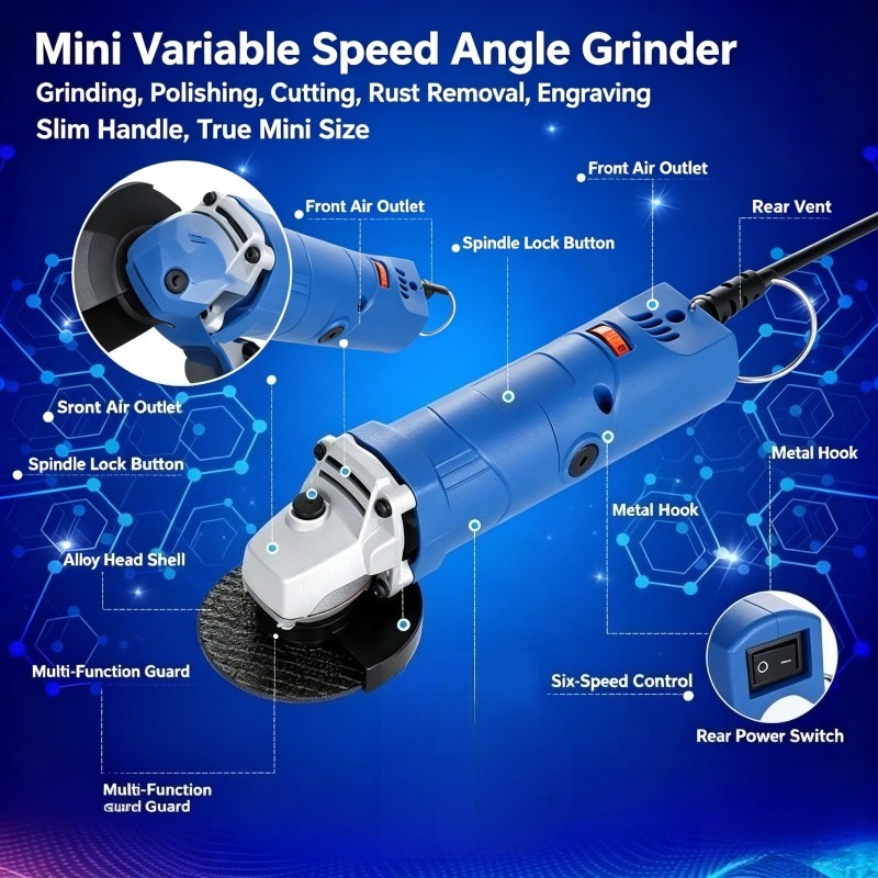 Mini Variable Speed Angle Grin - Workshop Tools Wood recension och pris