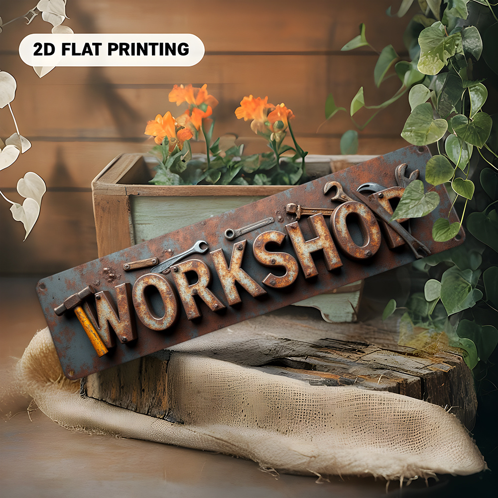 2D Flat,Signboard, a Decorativ - Workshop Tools Background recension och pris