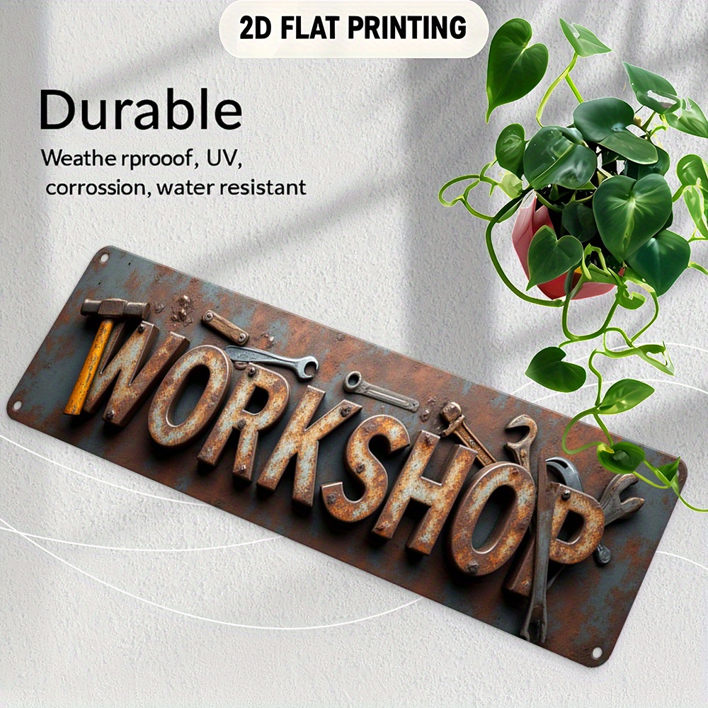 2D Flat,Signboard, a Decorativ - Workshop Tools Background recension och pris