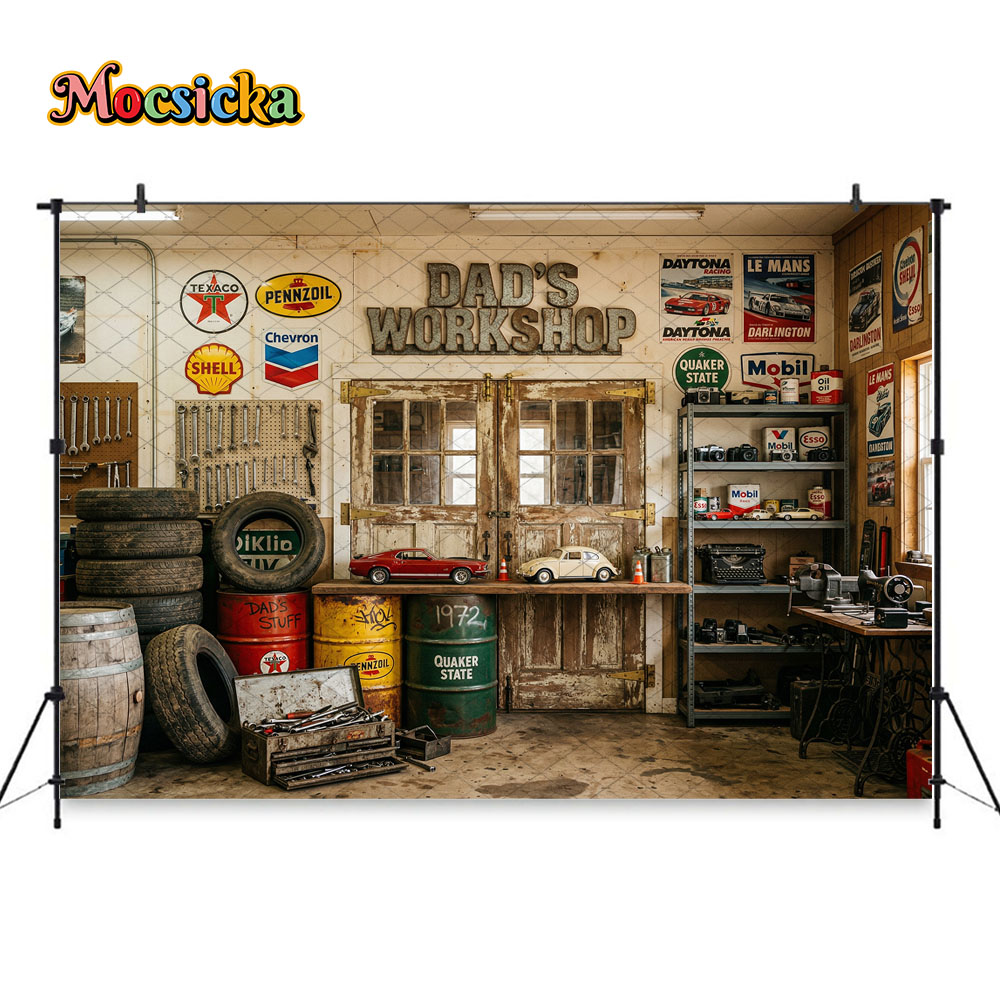Mocsicka Dad's Workshop Photog - Workshop Tools Background recension och pris