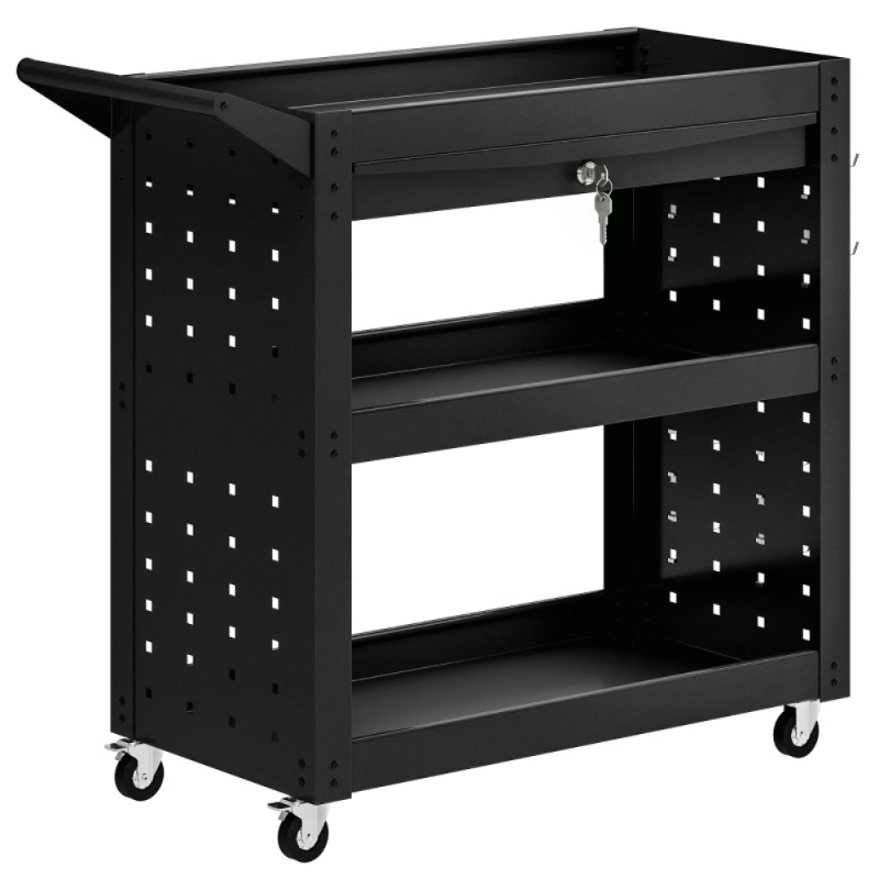 Tool cart with lockable wheels - Workshop Tools List recension och pris