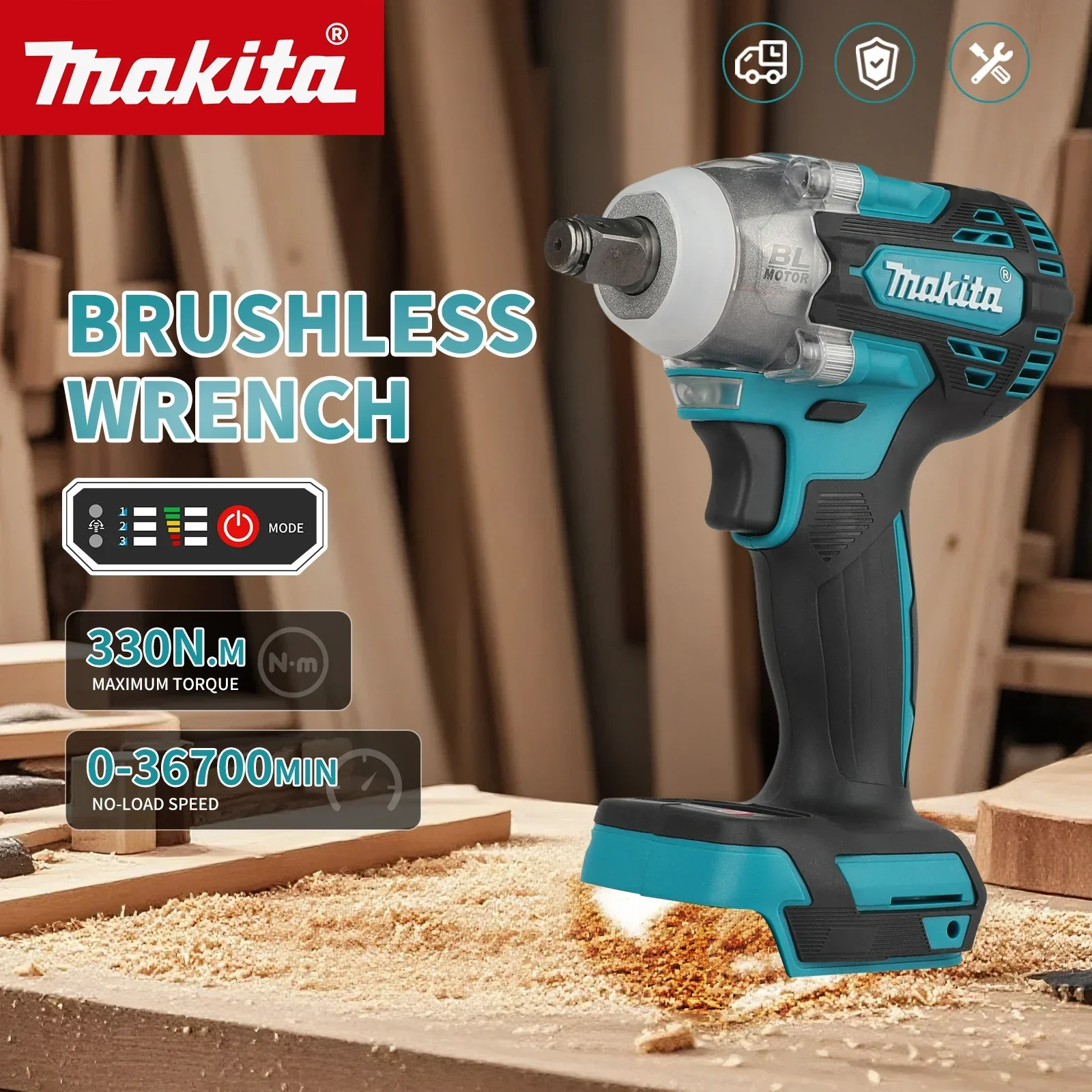 For Makita DTW300 330N·m Impac - Makita Drill Dtw300 recension och pris
