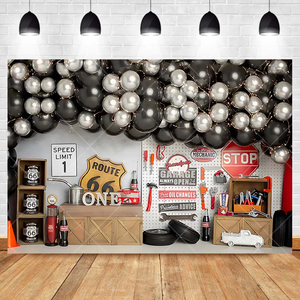 Retro Motorcycle Car Repairs G - Workshop Tools Background recension och pris